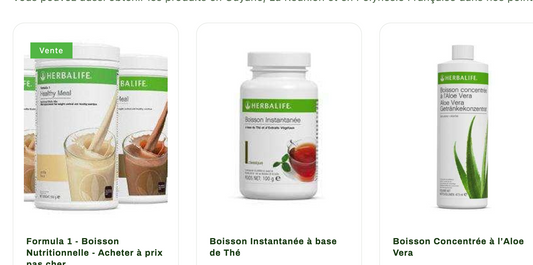 Les produits herbalife les plus achetés